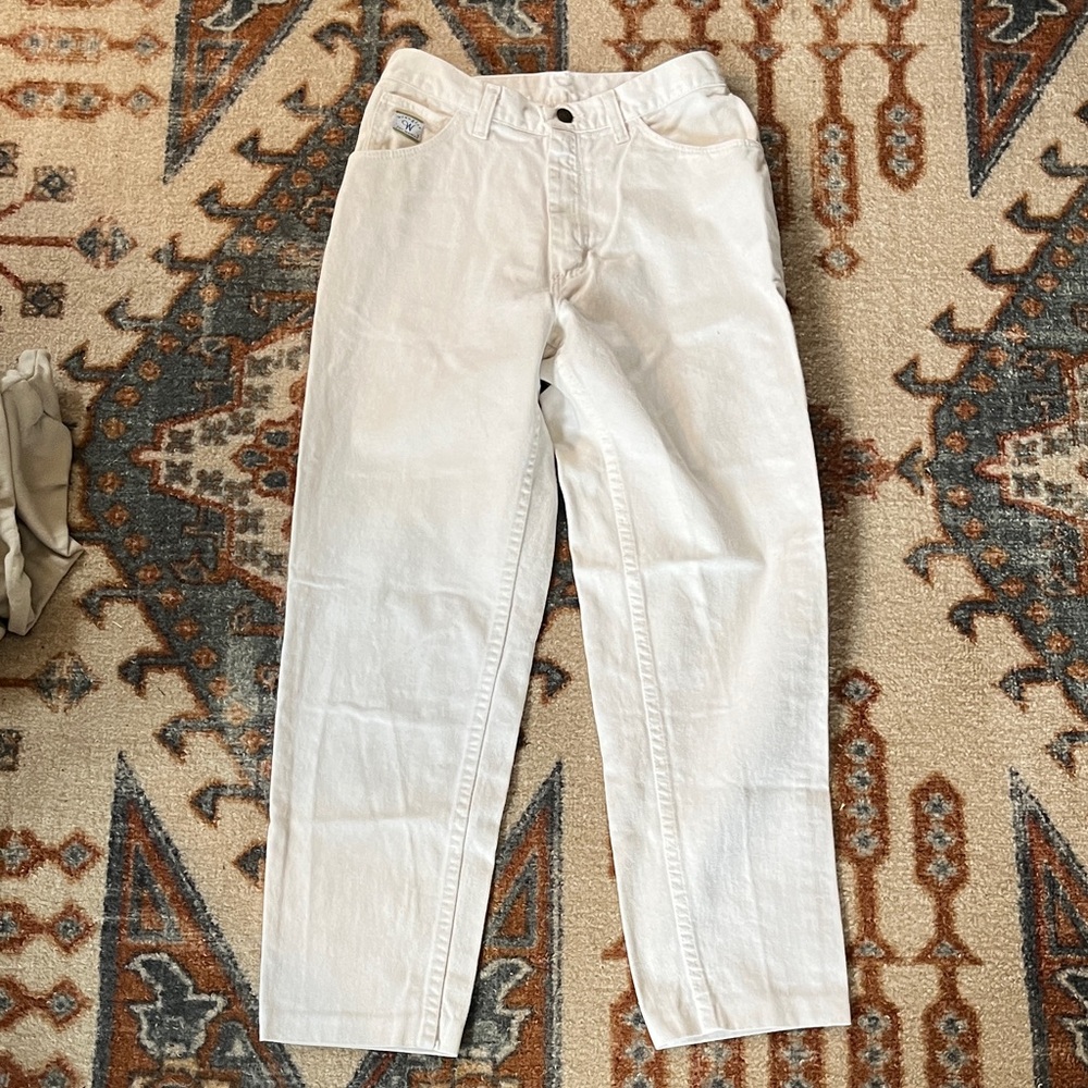 Wrangler Vintage 90s White Denim Mom Jeans